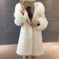 Winter New Women's Warm Fur Coat, Faux Fur Faux Fur Hooded Mid-length - Home - Sharon Tatem LLC.