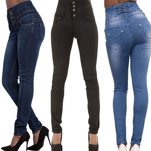 Hot High Quality Wholesale Woman Denim Pencil Pants Top Brand Stretch Jeans High Waist Pants Women High Waist Jeans - Jeans - Sharon Tatem LLC.