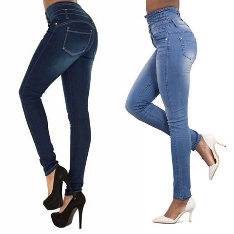 Hot High Quality Wholesale Woman Denim Pencil Pants Top Brand Stretch Jeans High Waist Pants Women High Waist Jeans - Jeans - Sharon Tatem LLC.