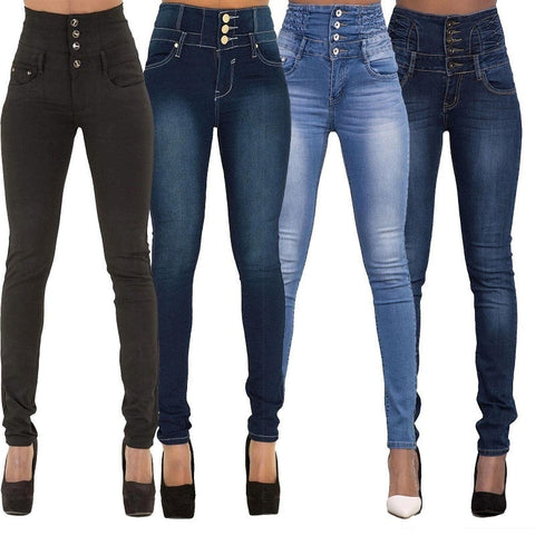 Hot High Quality Wholesale Woman Denim Pencil Pants Top Brand Stretch Jeans High Waist Pants Women High Waist Jeans - Jeans - Sharon Tatem LLC.