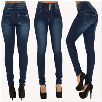 Hot High Quality Wholesale Woman Denim Pencil Pants Top Brand Stretch Jeans High Waist Pants Women High Waist Jeans - Jeans - Sharon Tatem LLC.