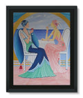 Art Deco Cruising Women Framed Canvas Lite - Wall Decor - Sharon Tatem LLC.