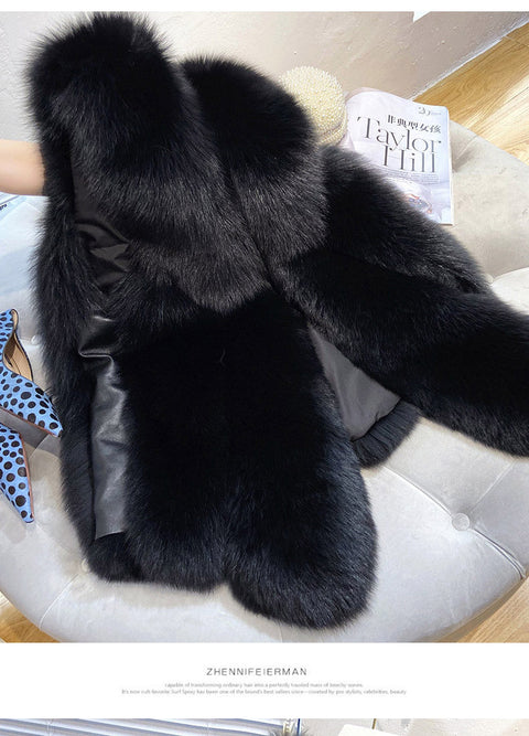Faux Fur Sleeveless Vest Jacket Autumn Winter Elegant Fashion Vest Style Fashion Long Female Solid Color Autumn 2022 - Vests & Waistcoats - Sharon Tatem LLC.