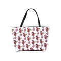 Red Seahorse Leather Pattern Classic Shoulder Handbag - messenger-bags - Sharon Tatem LLC.