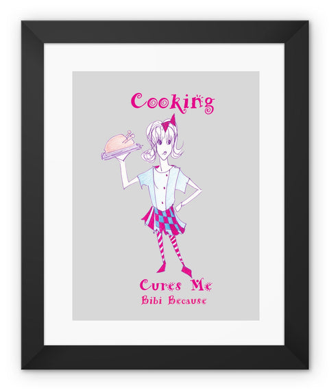 Bibi Because Cooking Cures Me Framed Print - Wall Decor - Sharon Tatem LLC.