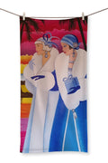 Palm Beach Blue Art Deco Towel - Homeware - Sharon Tatem LLC.