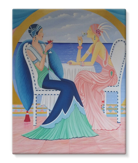 Art Deco Cruising Women Canvas Lite - Wall Decor - Sharon Tatem LLC.
