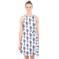 Seahorse Pattern Halter Top Summer Chiffon Dress Waist Tie - Chiffon Dress Collection - Sharon Tatem LLC.