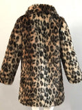 Leopard Print Faux Fur Coat Women 2022 Winter Long Sleeve Turn-down Collar Warm Thick Long Fluffy Jackets Streetwear - Home - Sharon Tatem LLC.