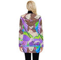 Sixties Inspired Graphic Coats Button Up Hooded Coat - skirts - Sharon Tatem LLC.