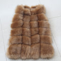 High quality Fur Vest coat Luxury Faux Fox Warm Women Coat Vests Winter Fashion furs Women's Coats Jacket Gilet Veste 4XL - Faux Fur - Sharon Tatem LLC.