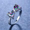 Bow Rings Multi-colored CZ Bow Rings for Women Fancy Bride Wedding Ceremony Party Finger-ring Nice Gift Fashion Jewelry - jewelry - Sharon Tatem LLC.