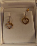 Gold 14k and Diamond Earrings Stars and Heart -  - Sharon Tatem LLC.