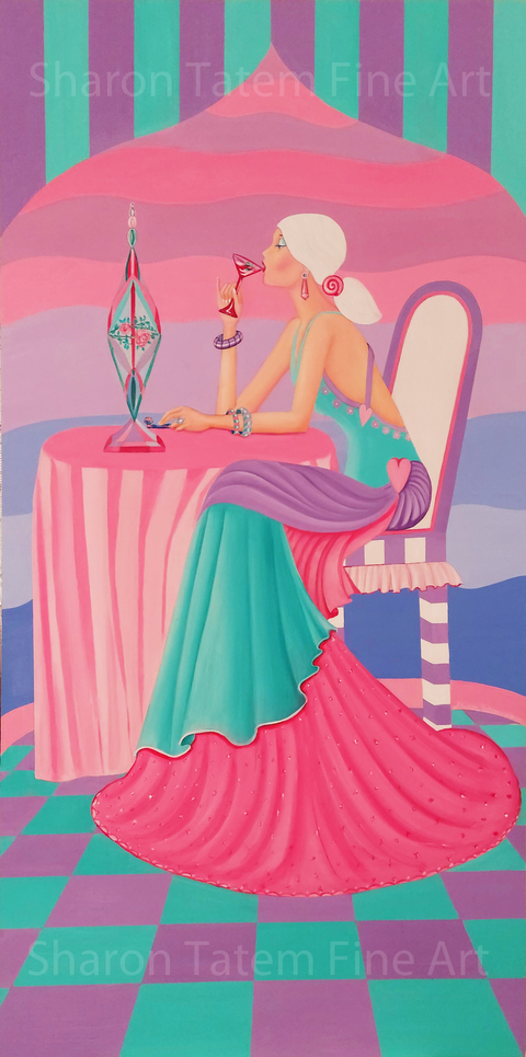 Original Painting Josephine In Waiting -  - Sharon Tatem LLC.