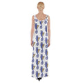 Seahorse Pattern Fitted with Side Slit Cotton Sleeveless Halter Dress - Chiffon Dress Collection - Sharon Tatem LLC.