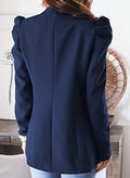 Blazer For Women Elegant Women's Puff Sleeve Jackets For Women Pocket Coats Casual Office Lady White Blazers -  - Sharon Tatem LLC.