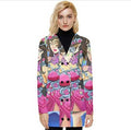 Graphics Sixties Button Up Hooded Coat - skirts - Sharon Tatem LLC.