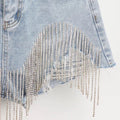 Summer Ripped Jeans Short Femme High Waist Diamond Tassel Y2k Casual Bottoms For Ladies Denim Shorts Women Clothing Fashion - Shorts - Sharon Tatem LLC.