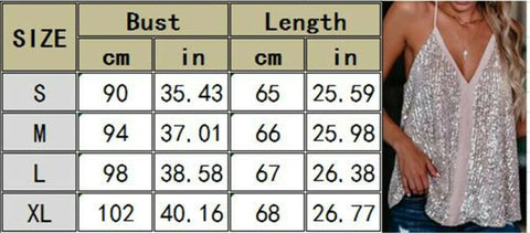 Vintage Sexy Women Sequin Vest Sleeveless Loose Camisole Casual V-Neck Tank Tops Fashion Loose Pullover Blouse - Camis - Sharon Tatem LLC.