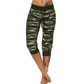 Women High Waist Camouflage Capri Yoga Leggings Female Elastic Stretch Drawstring Fitness Slim Sports Running Pants - Yoga Pants - Sharon Tatem LLC.