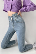 Skinny Pencil Jeans Four Buttons Vintage High Waist Women Slim Stretch Denim Pants Tight Trousers 2022 Women's Pants - Home - Sharon Tatem LLC.