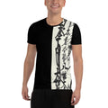 Tshirt Mens Orientals Pattern Black and White Men's Athletic T-shirt -  - Sharon Tatem LLC.