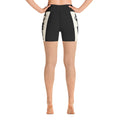 Orientals Pattern Black and White Yoga Shorts -  - Sharon Tatem LLC.