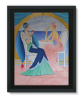 Art Deco Cruising Women Framed Canvas - Wall Decor - Sharon Tatem LLC.