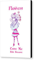 Bibi Because Flowers Cure Me - Canvas Print - Canvas Print - Sharon Tatem LLC.