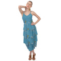 Blue Seahorses Layered Dress - Chiffon Dress Collection - Sharon Tatem LLC.