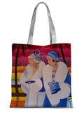 Palm Beach Blue Art Deco Sublimation Tote Bag - Accessories - Sharon Tatem LLC.