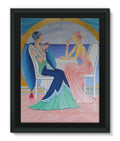 Art Deco Cruising Women Framed Canvas Lite - Wall Decor - Sharon Tatem LLC.