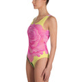 Pink and Yellow Rose One-Piece Swimsuit -  - Sharon Tatem LLC.