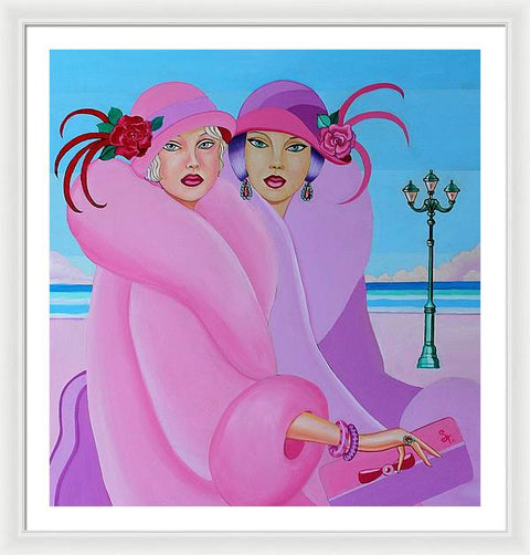 Palm Beach Pink Ladies - Framed Print - Framed Print - Sharon Tatem LLC.