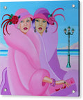 Palm Beach Pink Ladies - Acrylic Print - Acrylic Print - Sharon Tatem LLC.