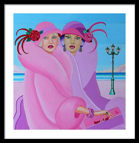 Palm Beach Pink Ladies - Framed Print - Framed Print - Sharon Tatem LLC.
