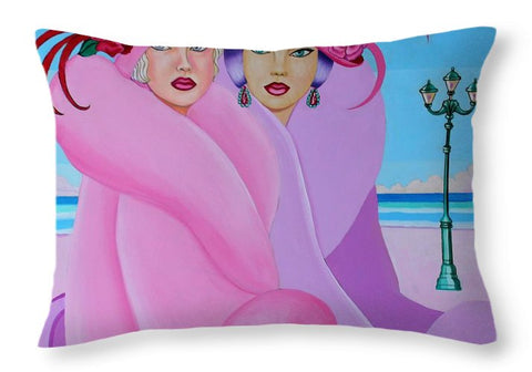 Palm Beach Pink Ladies - Throw Pillow - Throw Pillow - Sharon Tatem LLC.