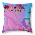 Palm Beach Pink Ladies - Throw Pillow - Throw Pillow - Sharon Tatem LLC.