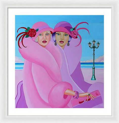 Palm Beach Pink Ladies - Framed Print - Framed Print - Sharon Tatem LLC.