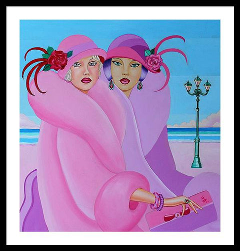 Palm Beach Pink Ladies - Framed Print - Framed Print - Sharon Tatem LLC.