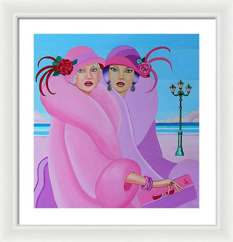Palm Beach Pink Ladies - Framed Print - Framed Print - Sharon Tatem LLC.