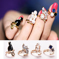 Nail Finger Rings Rhinestone Bow Nail Art Rings Jewelry - Nail Finger Rings Rhinestone Bow Nail Art Rings Jewelry - Sharon Tatem LLC.