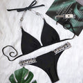 Diamond bikini Sexy push up halter swimsuit female crystal swimwear women Brazilian biquini Bathing suit new -  - Sharon Tatem LLC.