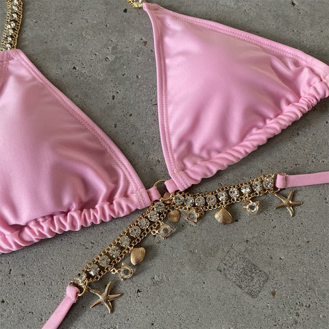 Bikini Crystal Swimwear Metal Chain Women's Swimsuit Bathing Suit 2020 Aristocratic Bikini Push Up Bikinis -  - Sharon Tatem LLC.