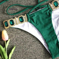 Brazilian Jewelled Rhinestones Diamond Bikini Women Swimwear Female Swimsuit Two-Piece Bikini Set Bather Bathing Suit Swim -  - Sharon Tatem LLC.