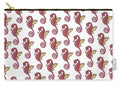 Red and White Seahorse Carry-All Pouch - Carry-All Pouch - Sharon Tatem LLC.