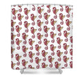 Red and White Seahorse - Shower Curtain - Shower Curtain - Sharon Tatem LLC.