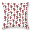 Red and White Seahorse - Throw Pillow - Throw Pillow - Sharon Tatem LLC.